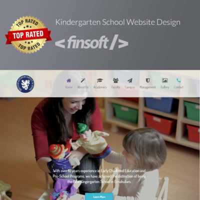 kindergarten school website design service in Ernakulam Kochi Kerala