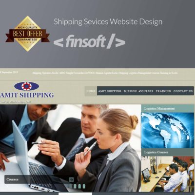 Amit Shipping institute website design service Edapally Kalamassery