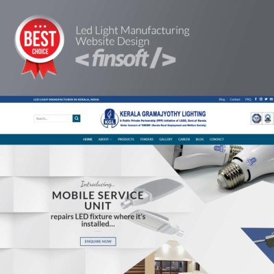 Led Light Manufacturing website design service Edapally Kalamassery 1