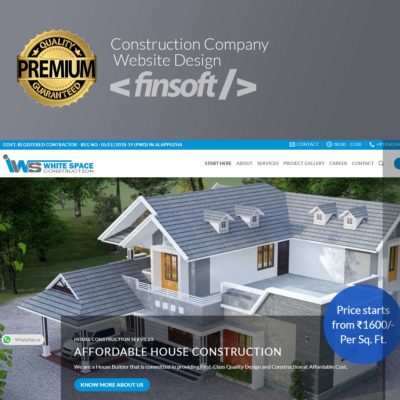 white space construction company website design service Edapally Kalamassery
